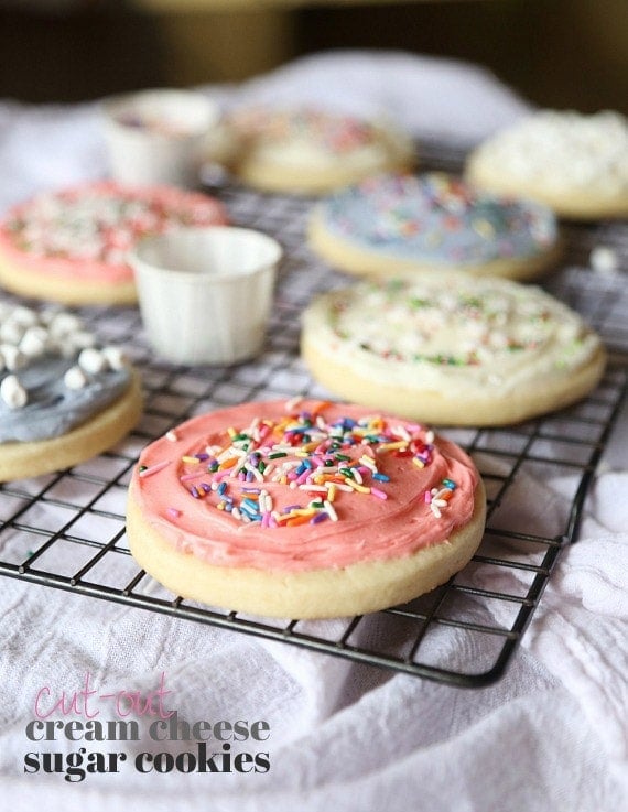 Cream Cheese Cut-Out Sugar Cookies - Cookies and Cups