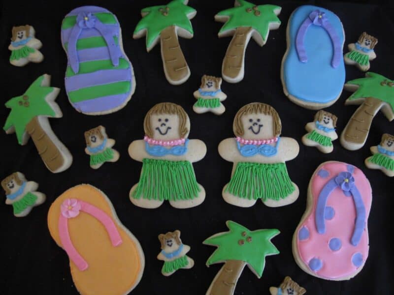 luau party cookies