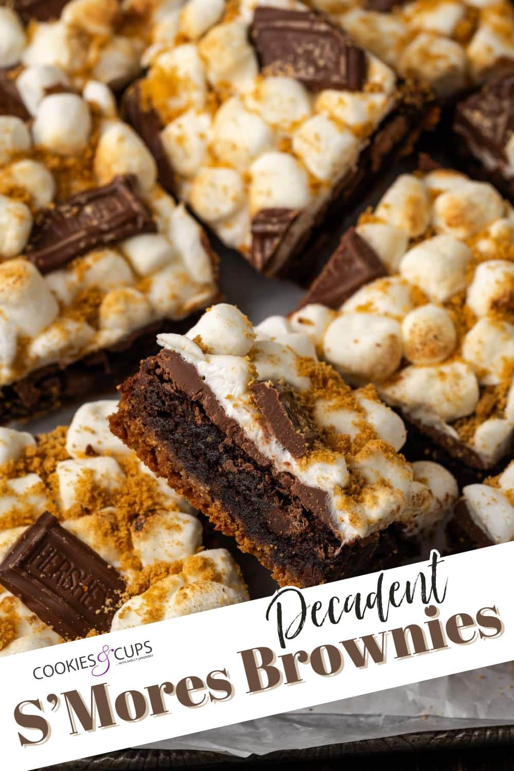 S'mores Brownies | Cookies and Cups