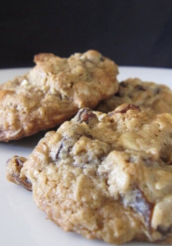 Oatmeal Raisin Cookies with Raisins and White Chocolate Chips