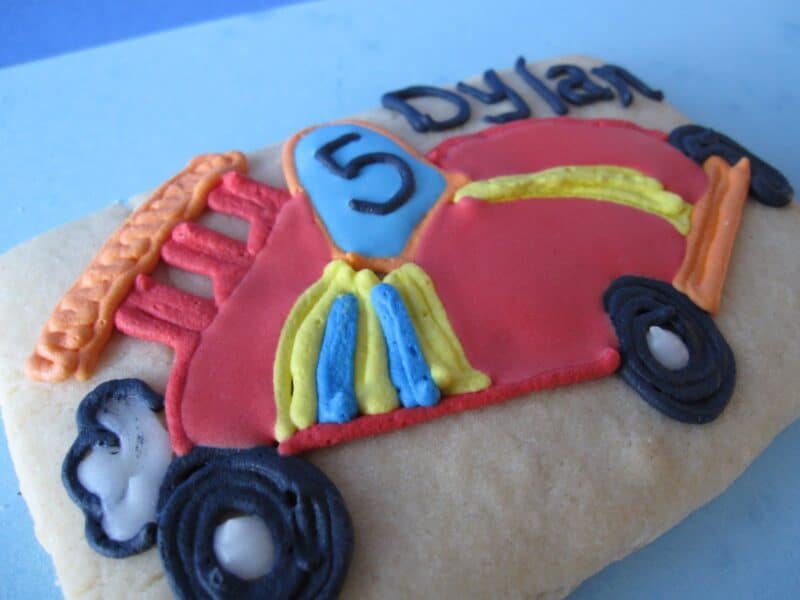 race car cookies