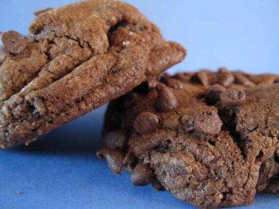 Two Chocolate Overload Cookies.