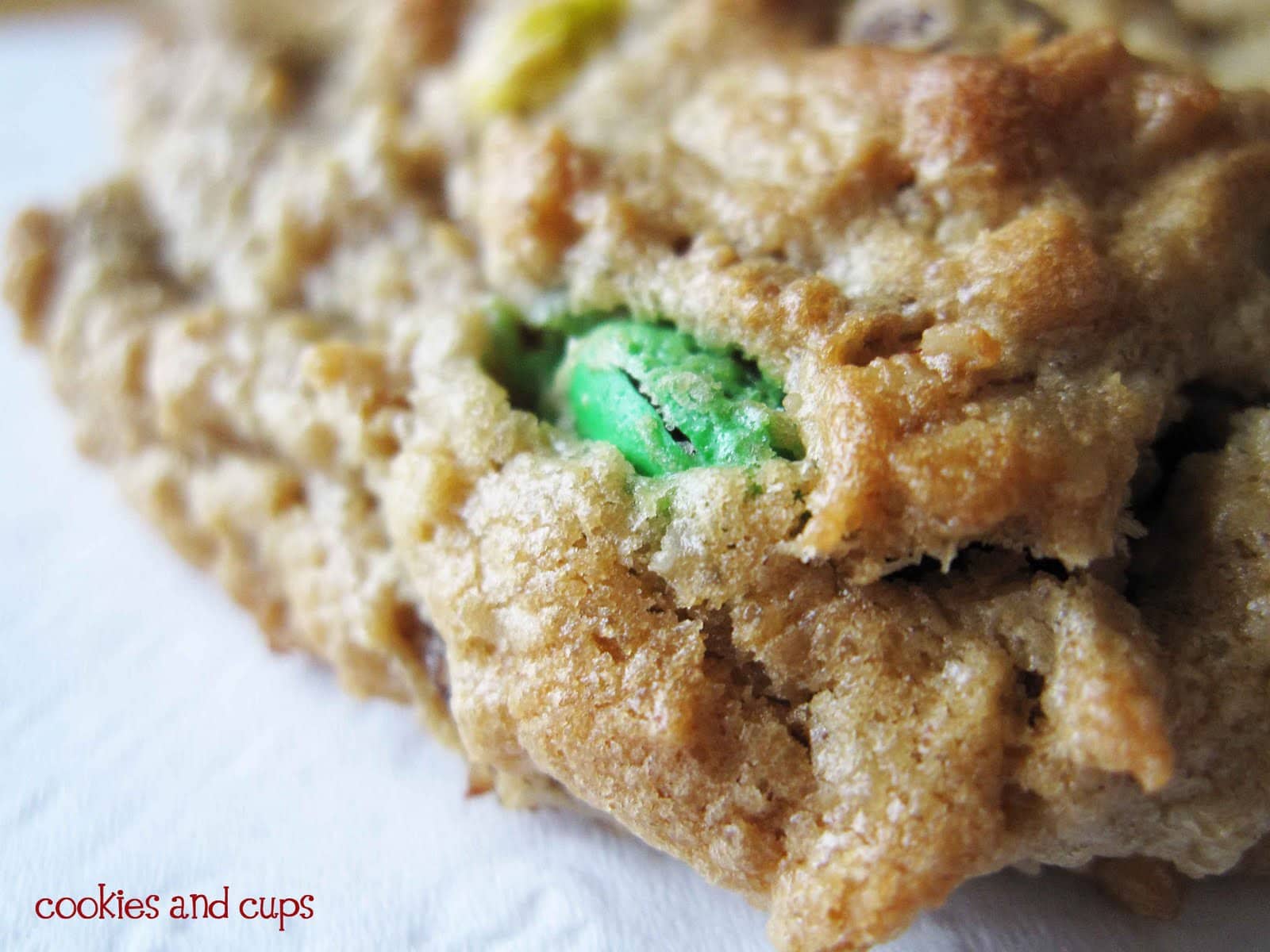 Close-up of a monster cookie