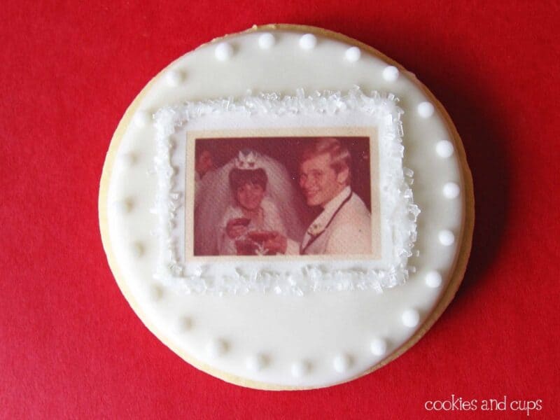 anniversary photo cookies