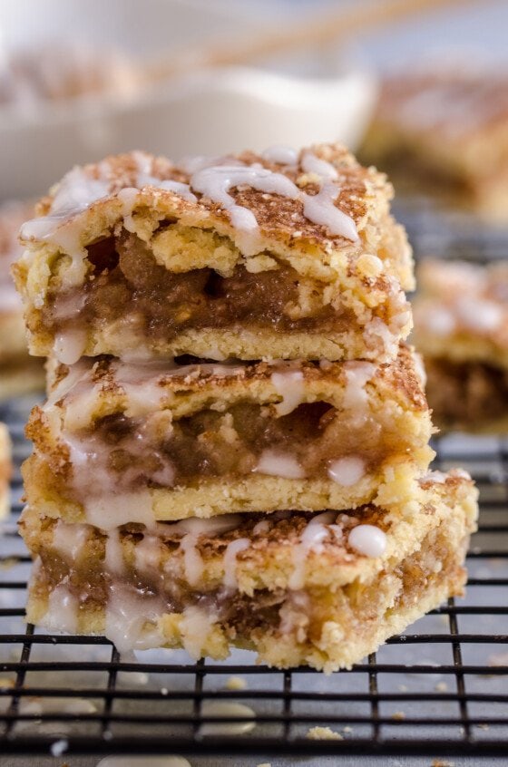 Glazed Apple Pie Bars Recipe Cookies and Cups