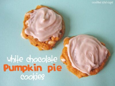 white chocolate pumpkin pie cookies