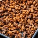 Mashuga nuts on a baking sheet.