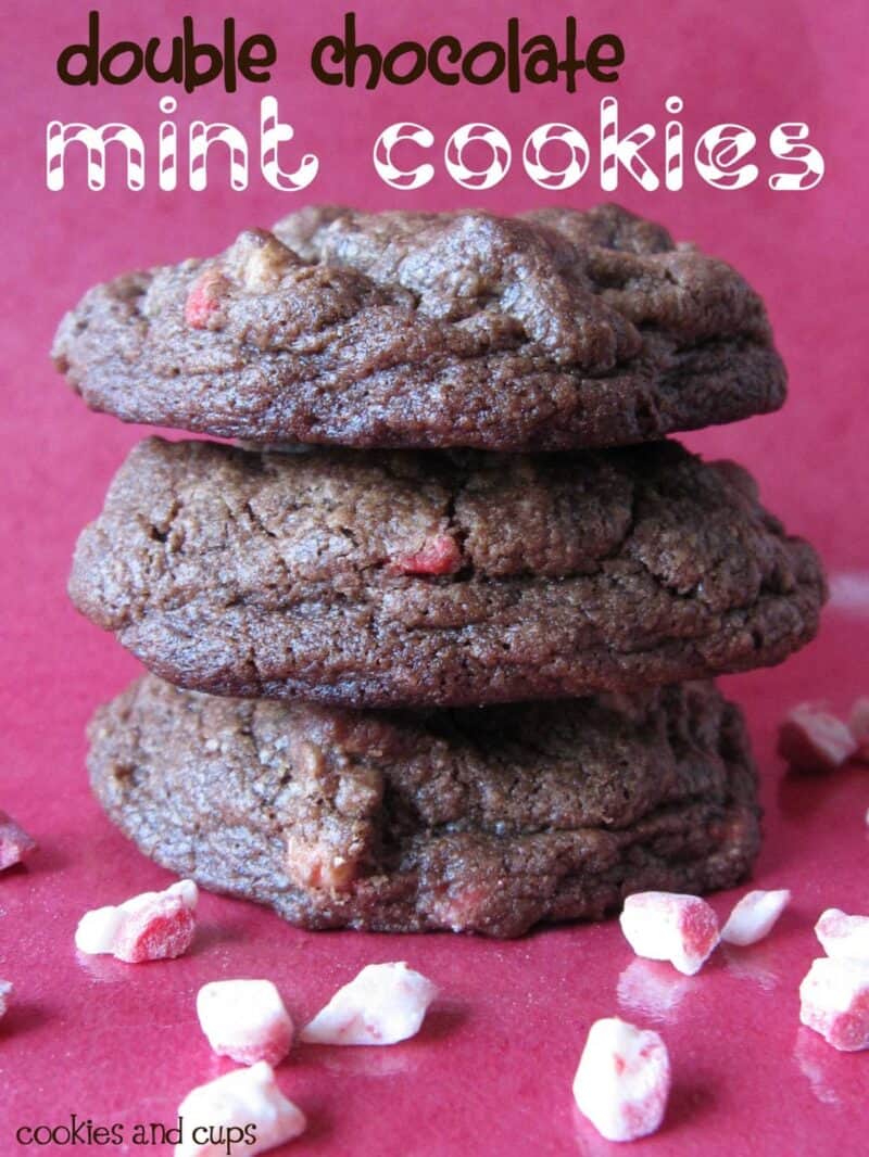 double chocolate mint cookes
