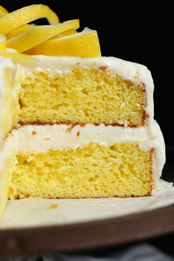 Lemonade Cake with Lemon Cream Cheese Frosting - Cookies and Cups