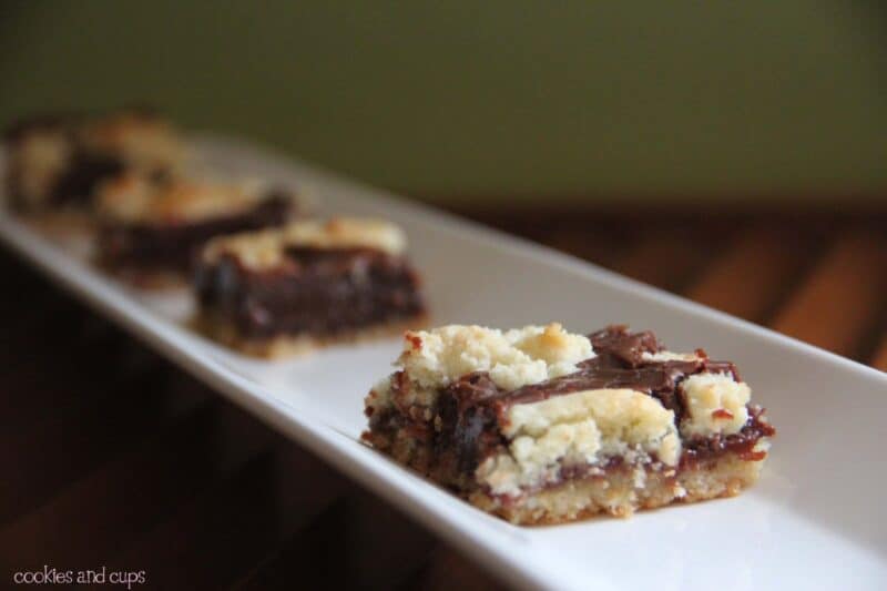 black and white cookie bars