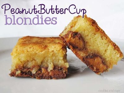 peanut butter cup blondies – a guest post