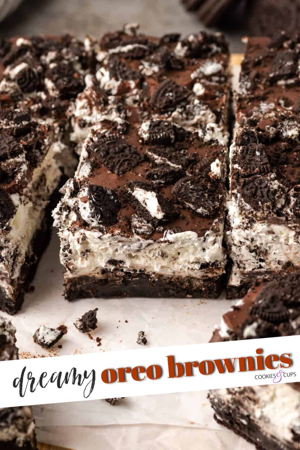 Dreamy Oreo Brownies Pinterest Image