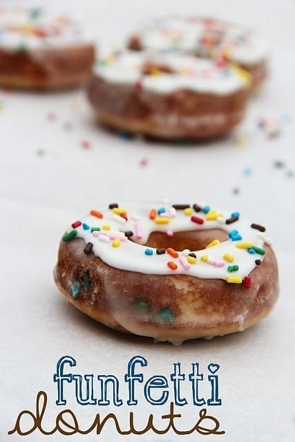Double Glazed Funfetti Donuts