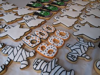 Assorted Halloween Themed Decorated Sugar Cookies