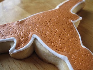 These Longhorn cookies were cute, but had a royal icing issue.