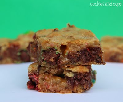 Finished Caramel Swirled Pretzel Blondies