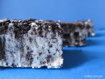 A Close-Up Shot of a Piece of Homemade Oreo Fudge