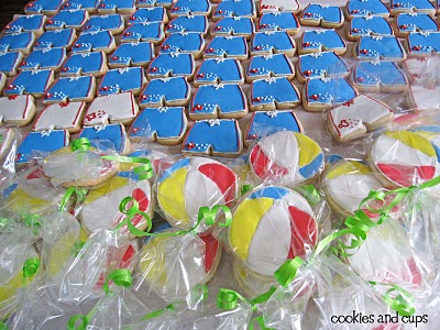 Frosted Beach Ball Cookies