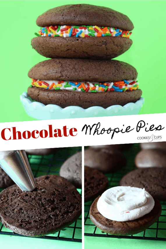 Chocolate Whoopie Pies & Cake Batter Buttercream Whoopie Pies Recipe