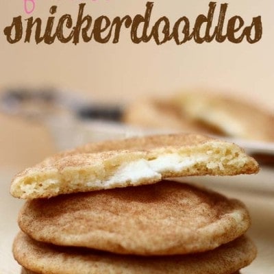 Image of stacked cream cheese filled snickerdoodles