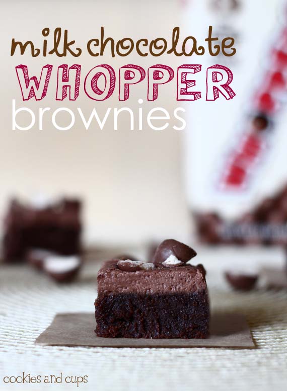 Milk Chocolate Whopper Brownie on a napkin