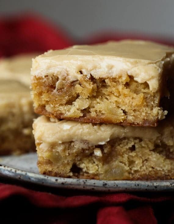 Apple Blondies stacked