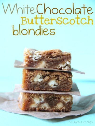white chocolate butterscotch blondies