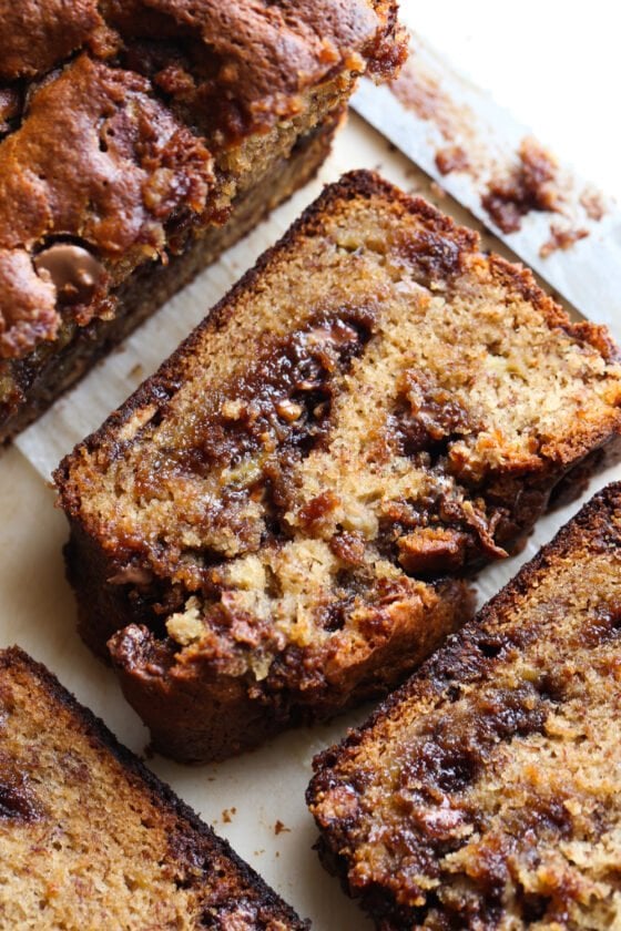 Peanut Butter Cup Banana Bread