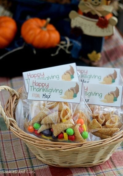 bugle cornucopias and a thanksgiving printable