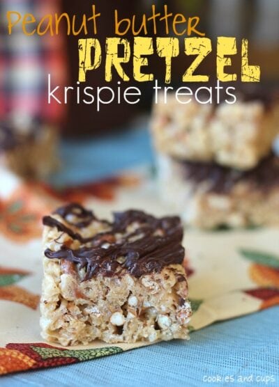 peanut butter pretzel krispie treats