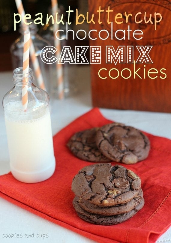 chocolate cake mix peanut butter cookies