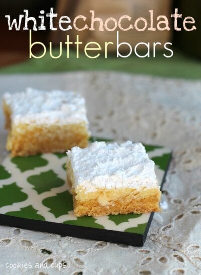 white chocolate butter bars