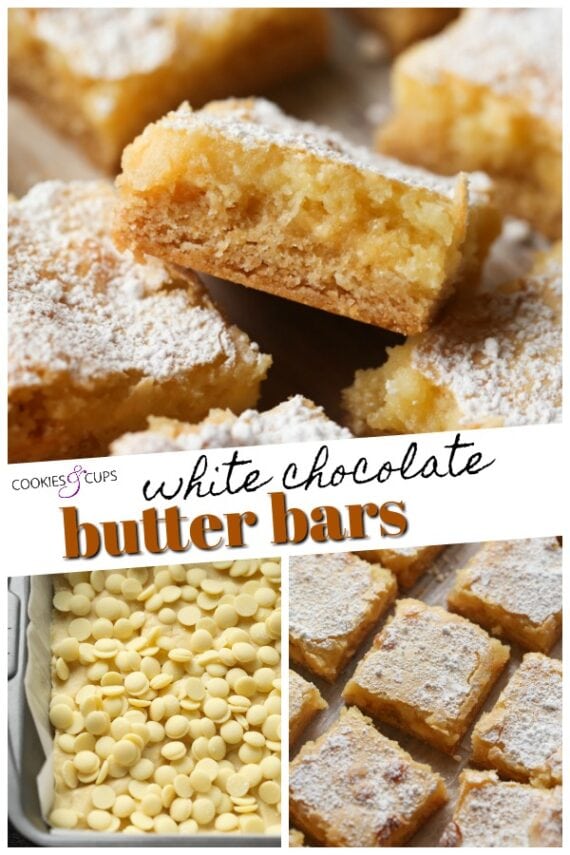 White Chocolate Butter Bars Pinterest Image