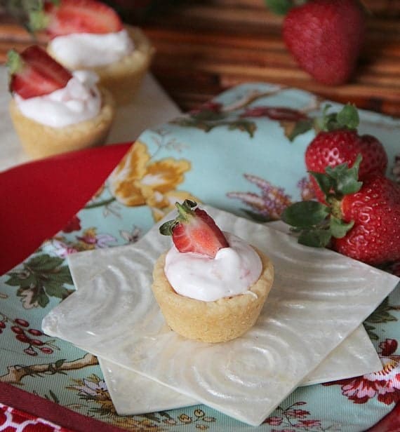 Strawberry Mousse Sugar Cookie Cups