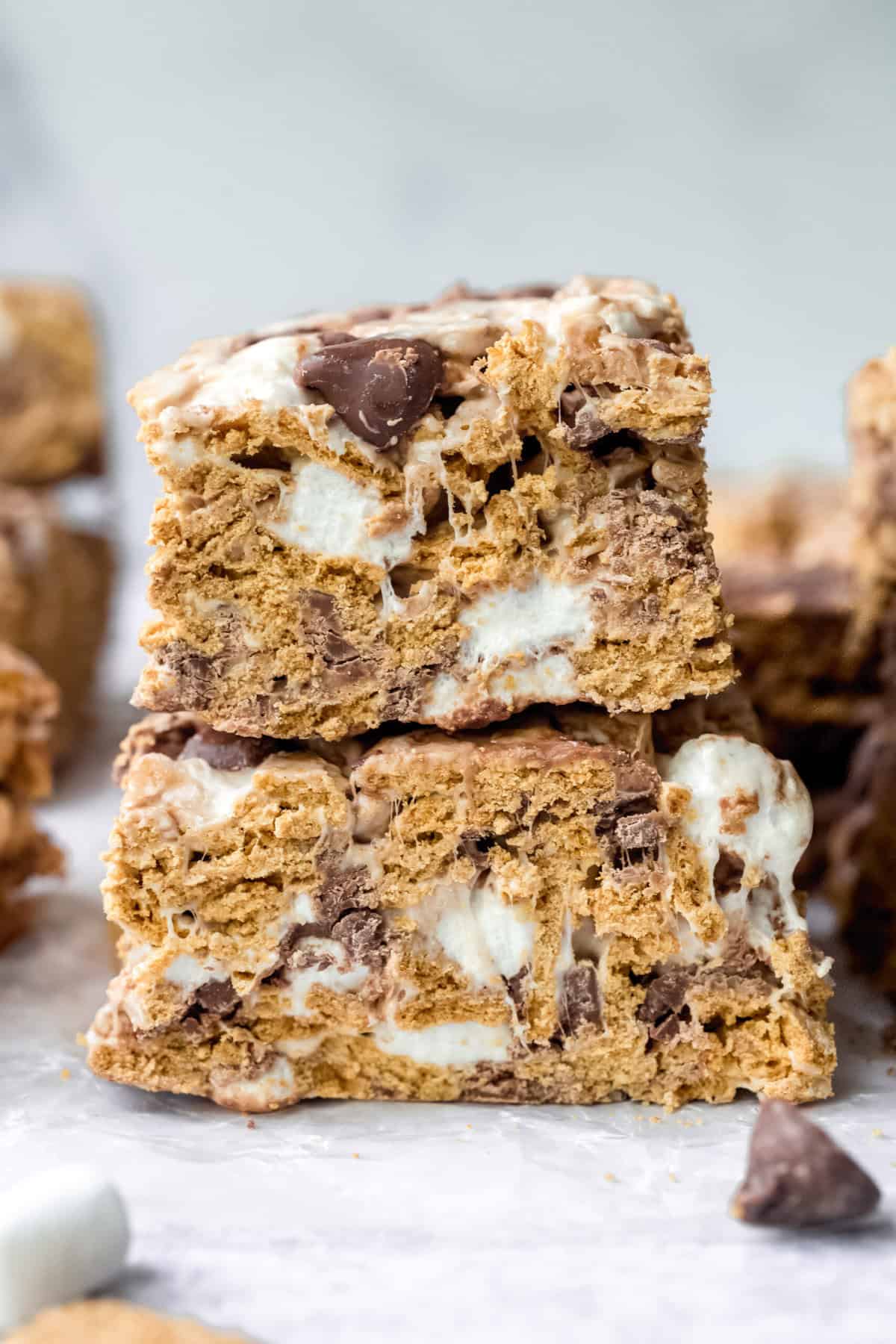 Stacked Golden Graham S'mores Bars