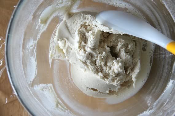 Key Lime Shortbread cookie dough in a mixing bowl