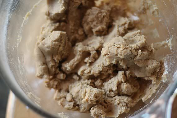 Peanut butter cookie dough in a bowl