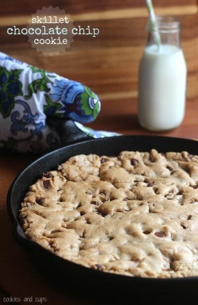 skillet chocolate chip cookie