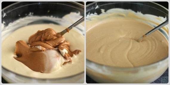 Adding Peanut Butter to Melted Chocolate