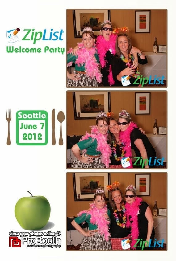 Collage of photos from Ziplist Welcome party