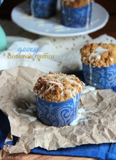 gooey cinnamon muffins