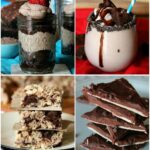 Collage of four recipes from Brownie Batter Week