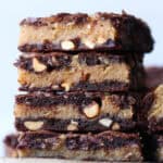 Buckeye Brownies are a chocolate and peanut butter brownie recipe