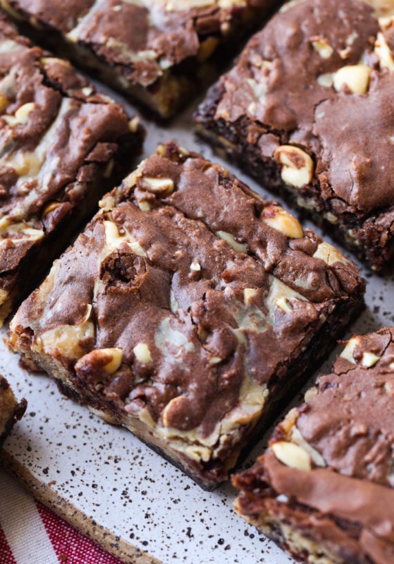 This Buckeye Brownie Recipe is chewy and fudgy with sweet peanut butter filling