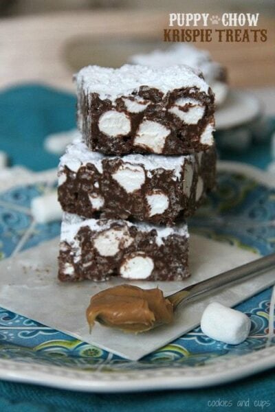 puppy chow krispie treats