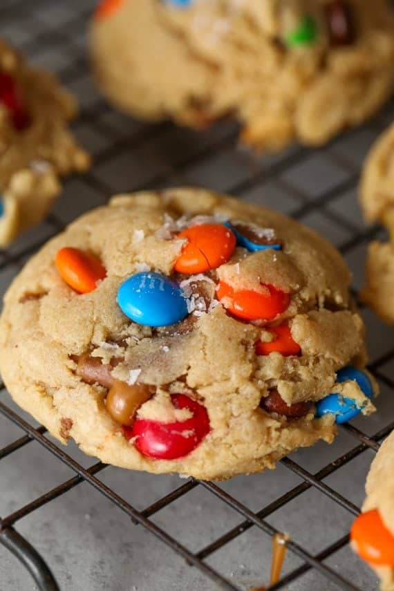 Movie Candy Cookies! These are big, thick cookies loaded with all your favorite movie candies!