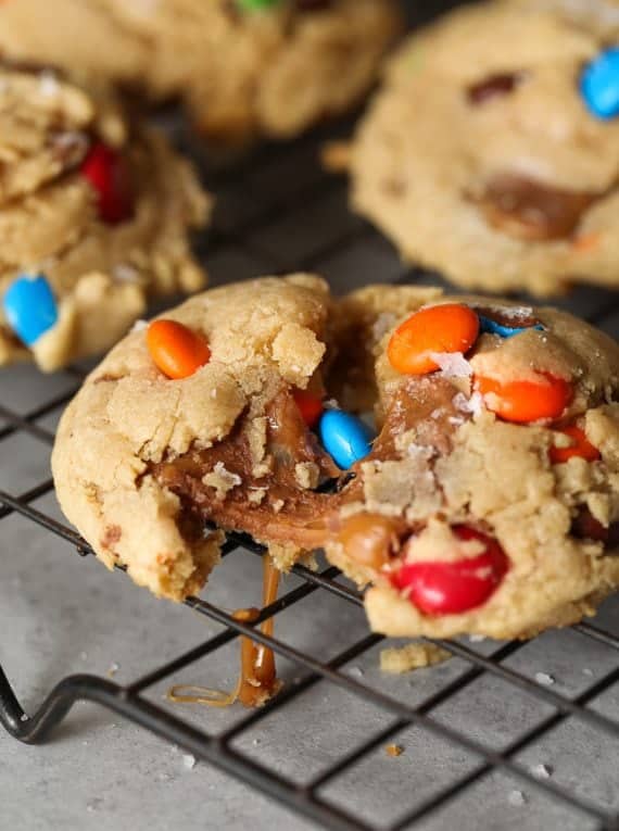 Movie Candy Cookies! These are big, thick cookies loaded with all your favorite movie candies!