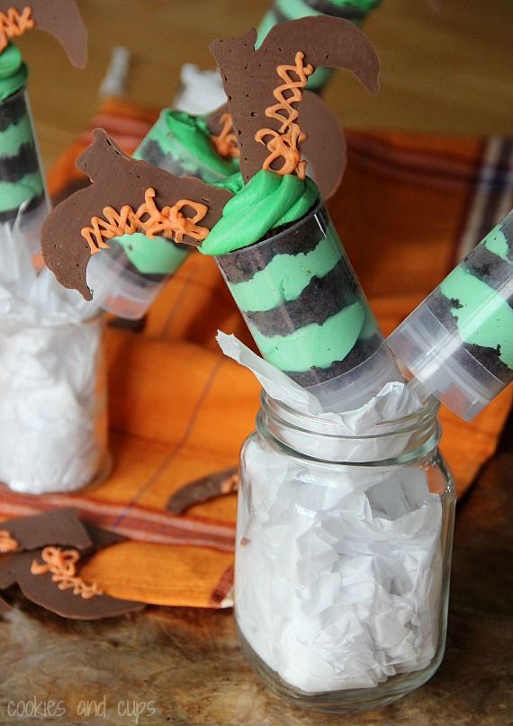 Melted witch push-up pops in a mason jar