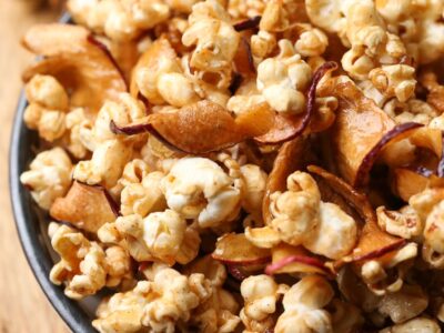 Caramel Apple Popcorn! Salty/Sweet perfection with a foolproof recipe!