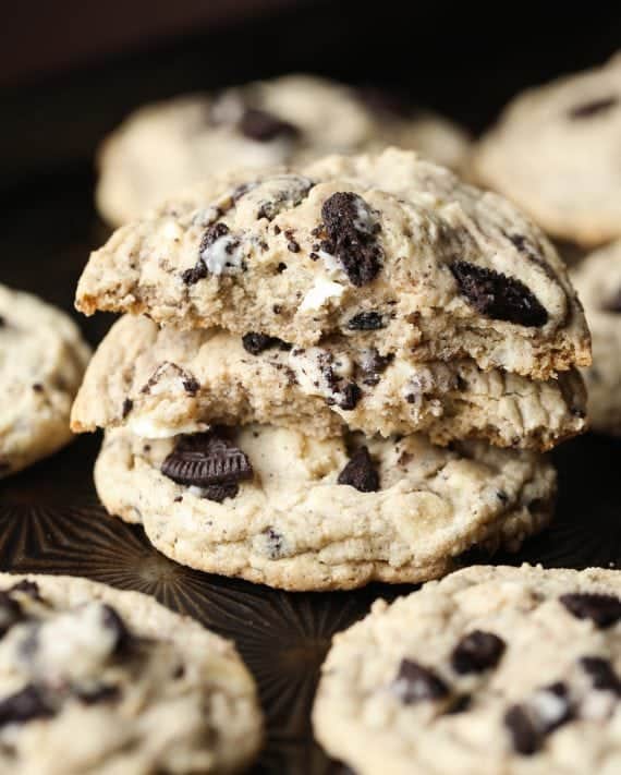 Image of Oreo Pudding Cookies, Stacked